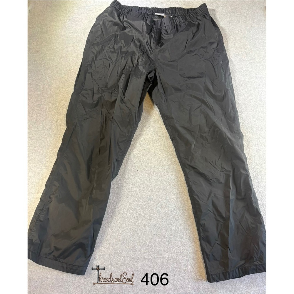 Columbia Omni-Tech Rain Pants Mens XL Black Waterproof Hiking Trousers